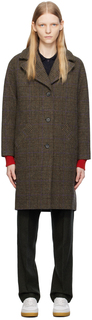 Коричневое пальто из нинона A.P.C.