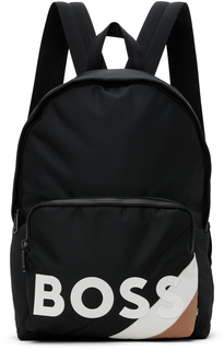 Черный полосатый рюкзак BOSS