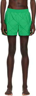 Зеленые шорты для плавания со вставками Bottega Veneta