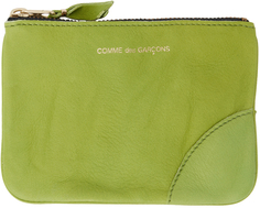 Зеленый мытый кошелек на молнии Comme des Garçons