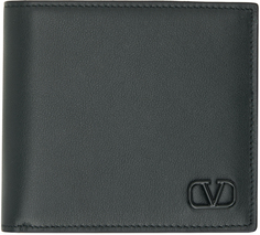 Зеленый фирменный кошелек с логотипом VLogo Valentino Garavani