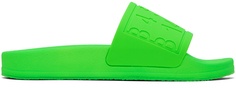 Зеленые сандалии MM6 Maison Margiela с тиснением