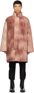 Красное пуховое пальто, окрашенное в готовой одежде Ржаво-красный Acne Studios
