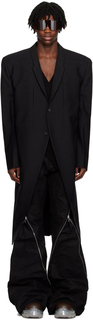 Черное пальто с татлином Rick Owens