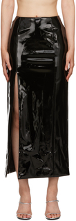 Черная длинная юбка Hardware GCDS