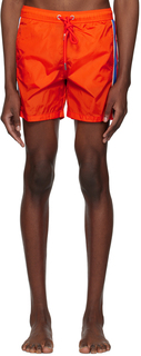 Moncler Оранжевые шорты для плавания на шнурке
