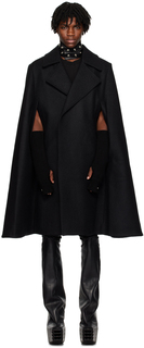 Черное узкое пальто Rick Owens Drella