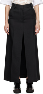 Черная длинная юбка с разрезом спереди Stella McCartney