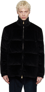 Черное стеганое пуховое пальто Paul Smith