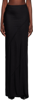 Черная длинная юбка с защипенными швами ioannes