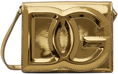 Золотая маленькая сумка с логотипом DG Dolce &amp; Gabbana