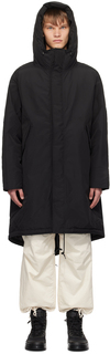 Черное длинное пуховое пальто Naamica Nanamica