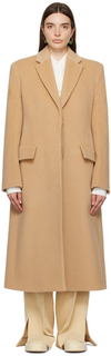 Светло-коричневое вентилируемое пальто Jil Sander