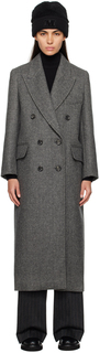 Серое мужское пальто Max Mara