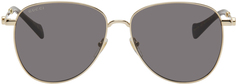 Золотые круглые солнцезащитные очки Gucci