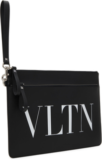 Кожаная сумка для документов VLTN черного цвета Valentino Garavani