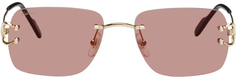 Золотые солнцезащитные очки C De Cartier