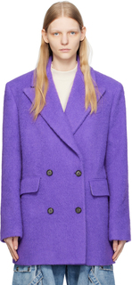 MSGM Фиолетовое двубортное пальто
