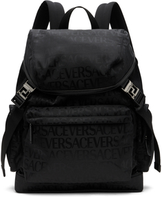 Черный рюкзак Versace Allover Neo