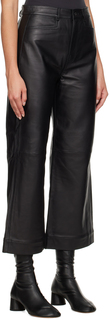 Proenza Schouler Черные кожаные брюки-кюлоты Proenza Schouler White Label