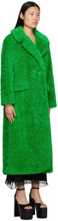 Anna Sui Зеленое пальто с зубцами