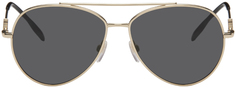 Золотые солнцезащитные очки-авиаторы, легкие Burberry