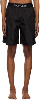 Moncler Черные шорты для плавания с тремя карманами