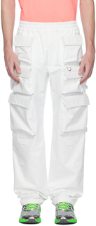 Белые брюки-карго со светоотражающим эффектом от Givenchy