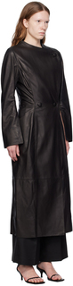 Черное кожаное пальто Sirrena от Malene Birger by Malene Birger