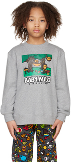 Серый свитшот-гамак BAPE Kids Baby Milo