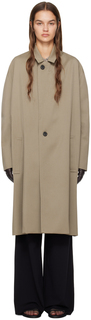 Серо-коричневое пальто The Row Clancy