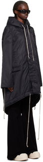 Черное пальто «рыбий хвост» Rick Owens DRKSHDW
