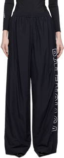 Balenciaga Черные брюки для отдыха с вышивкой