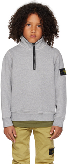 Детская серая толстовка 61020 Stone Island Junior