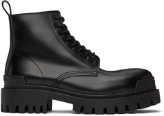 Balenciaga Черные ботинки на шнуровке Strike