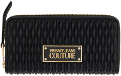 Черный хрустящий кошелек Versace Jeans Couture