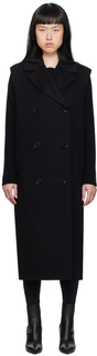 Черное пальто Giovanni S Max Mara