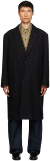 Черное пальто на пуговицах LEMAIRE