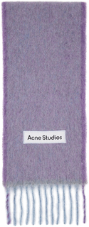 Пурпурный шарф с бахромой Лаванда Acne Studios