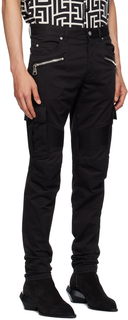Черные брюки-карго со вставками Balmain