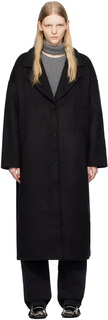 Черное пальто с приспущенными плечами Han Kjobenhavn