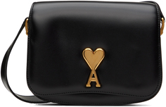 Черная маленькая сумка Paris Paris Шерстяной трикотин AMI Alexandre Mattiussi