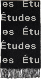 Черно-серый шарф с магнолией etudes Études