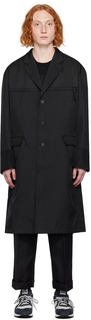 Черное пальто со вставками Comme des Garçons