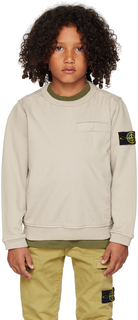 Детский серый 60143 Толстовка Stone Island Junior