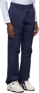 MSGM Синие брюки карго со вставками