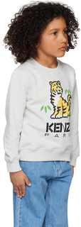 Детский серый свитшот Paris Kotora Kenzo