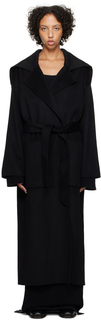 Черное пальто Nanushka Ruta