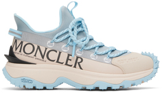 Moncler Off-бело-синие кроссовки Trailgrip Lite 2