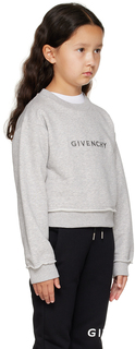 Детский серый свитшот с вышивкой Givenchy